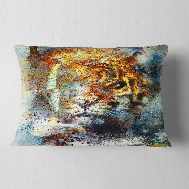 Portrait de tigre doux - coussin imprimé animal