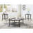 Contemporary Oval Shelf Coffee Table Set With Ample Display And Storage Space