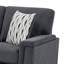 Canapé Deva avec 2 coussins, accoudoirs profilés, chenille gris foncé, noir 82 pouces