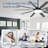 60 Inch Ceiling Fan With Light And Remote ,Indoor/Outdoor Large Fan With Remote , 10-Blade Fan For Patios