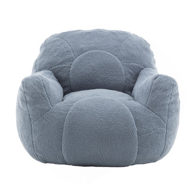 Fauteuil à billes avec rembourrage, canapé à billes avec rembourrage moelleux et moelleux, fauteuil à billes confortable avec mousse viscoélastique pour dortoir, appartement, salon