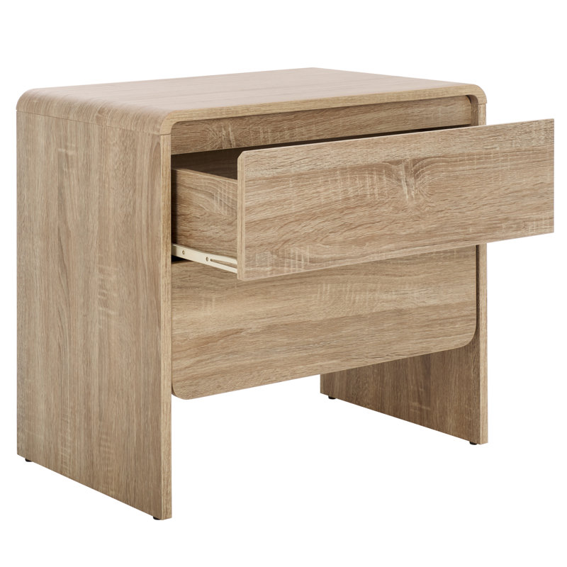 Welliver 2 Drawer Nightstand, Natural