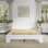 Cadre de lit plateforme Boyd Sleep Lugano - Design minimaliste moderne, support de lattes en bois massif, aucun sommier nécessaire, assemblage facile, fabrication silencieuse, mobilier de chambre élégant - Collection Lugan