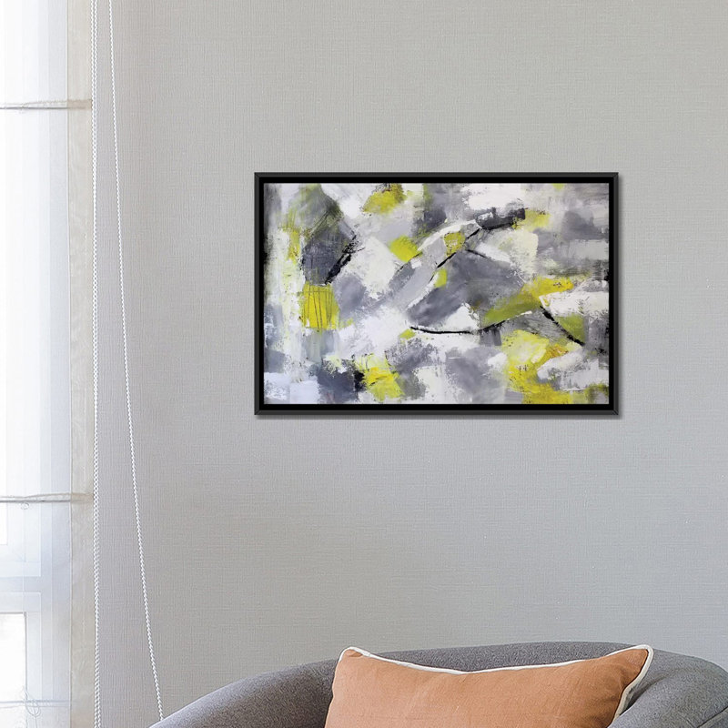 « recherche », impression sur toile, H 18 po x l 26 po x P 1,5 po, Toile avec cadre noir, Pas de tapis