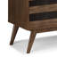 Meuble télé de style moderne Mid-Century pour téléviseur de 60 po ou moins avec portes coulissantes Clarkson