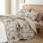 Floral Quilt Set 3 Pieces - Lightweight Botanical Pattern Quilt With Two Pillowcases-117089165-117089170