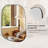 Huldrik Asymmetrical Irregular Bathroom Vanity Mirror | Stainless Steel Frame-898180400-898180403