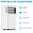 R.W.FLAME Portable 3-in-1 10000BTU Air Conditioner with Remote Control,24Hrs Timer,Digital Display-88128846