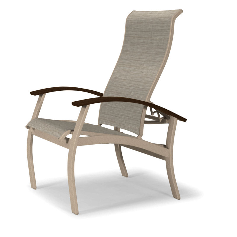 Chaise de patio Askar, Bristol taupe Sunbrella®, Kona, Désert texturé