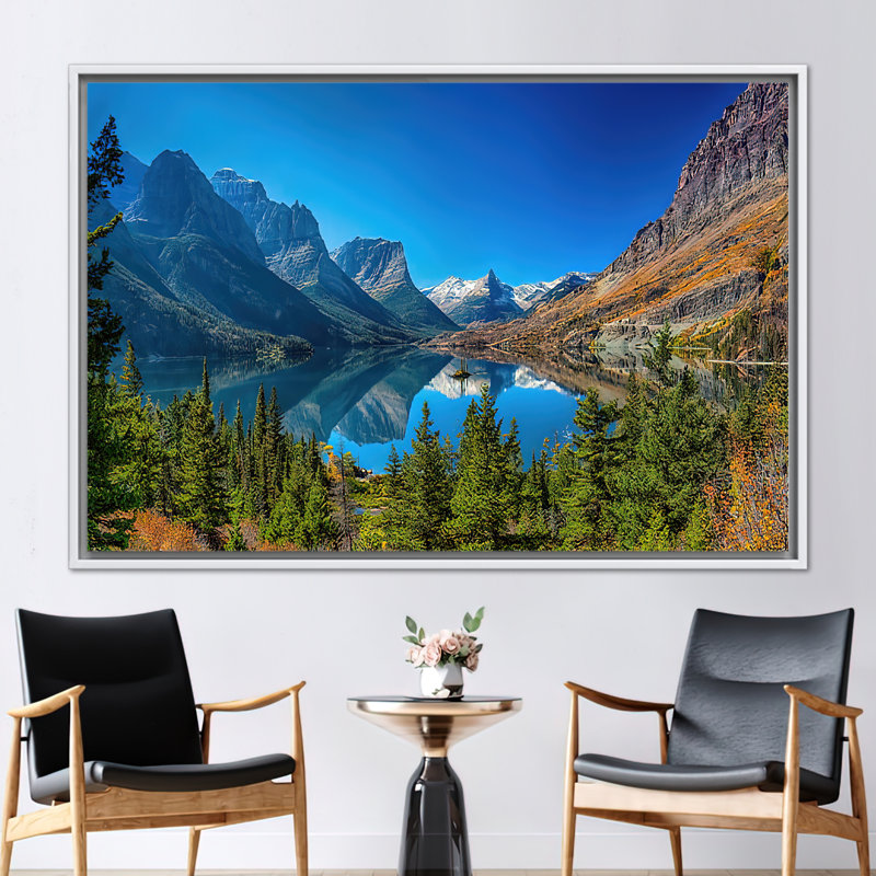 Print on Canvas, 25 cm H x 35 cm W, White Floater Framed