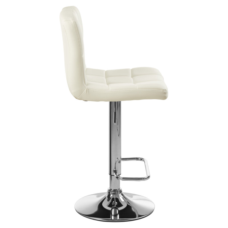 Kato Swivel Upholstered Adjustable Height Counter Stool with Metal Frame