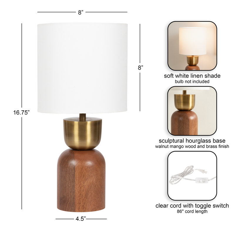 Marley Modern Sculptural Bedside Table Lamp