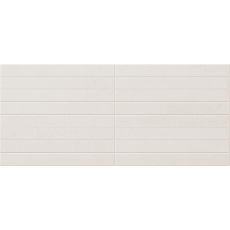 Terrano Brick 2"x18" Porcelain Wall and Floor Tile, White