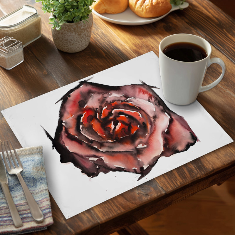 Napperon aquarelle rose