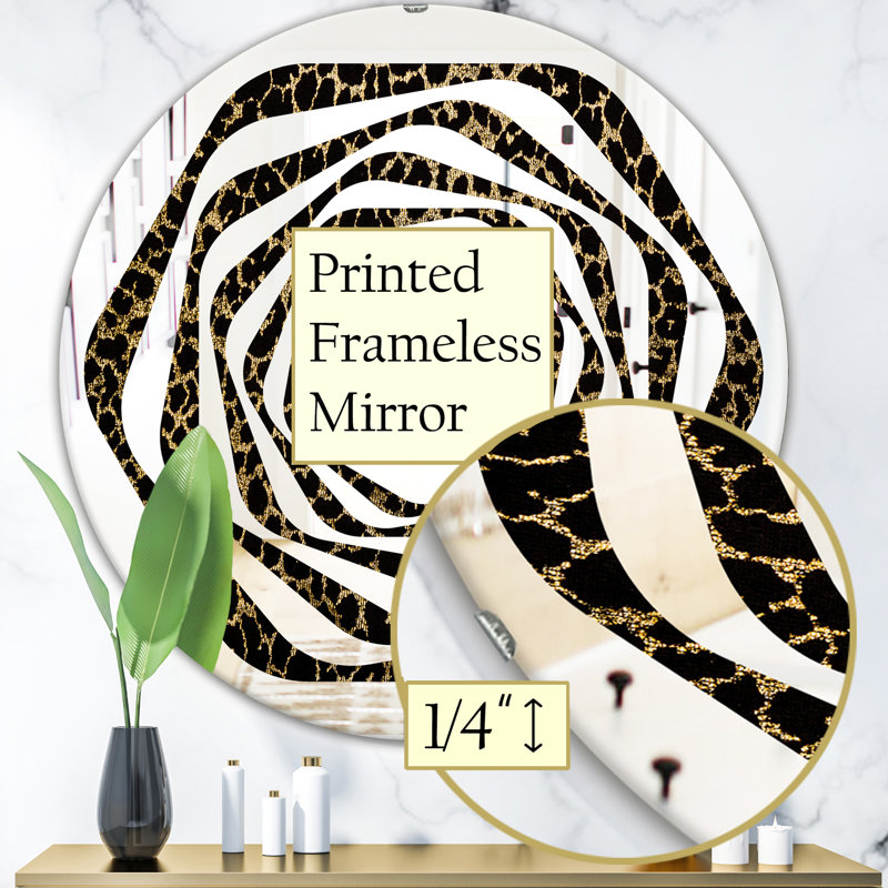 Miroir mural Whirl, H 23,6 po x l 23,6 po