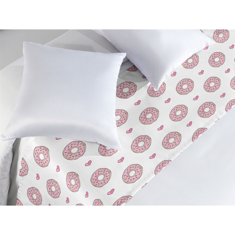 Tapis de couloir Ambesonne Donut Sprinkles on Sweets Hearts, Très grand lit