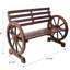 Banc en bois pour 2 personnes, brun style rustique extérieur pour 2 personnes