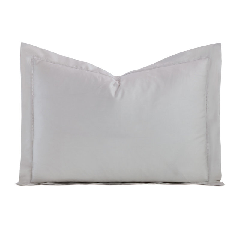 Deluca Cotton Pillow Sham, Silver, Queen