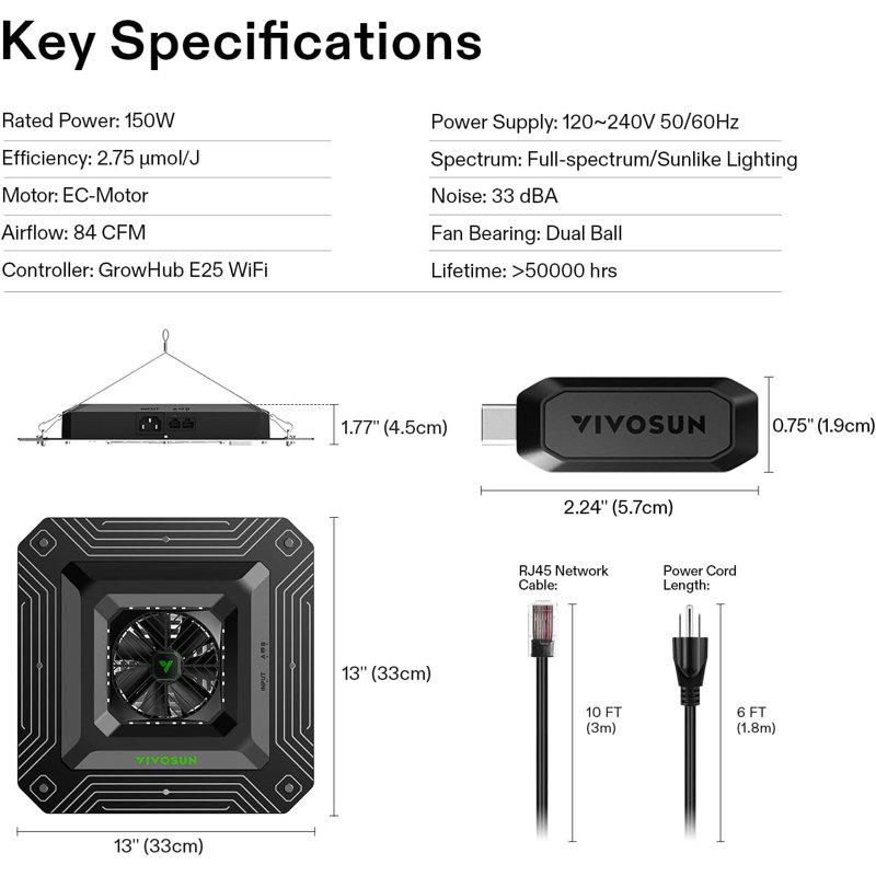 VIVOSUN 150 Watt Grow Light