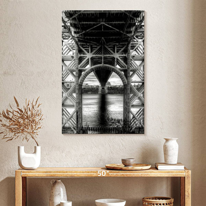 Lilie Below George Washington Bridge, 39" H x 26" W