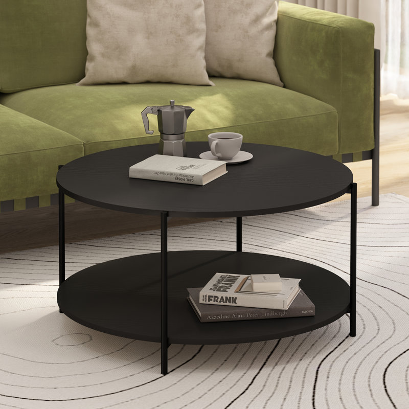 Dejerinett Four Leg Coffee Table, Dark Americano