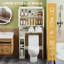 Rangement au-dessus de la toilette-1097604733