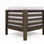 ensemble modulaire d'extérieur en bois avec coussins, blanc
