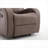 For Small Living Spaces,  Modern Manual Recliner Chair, Compact Warm Brown Faux Leather