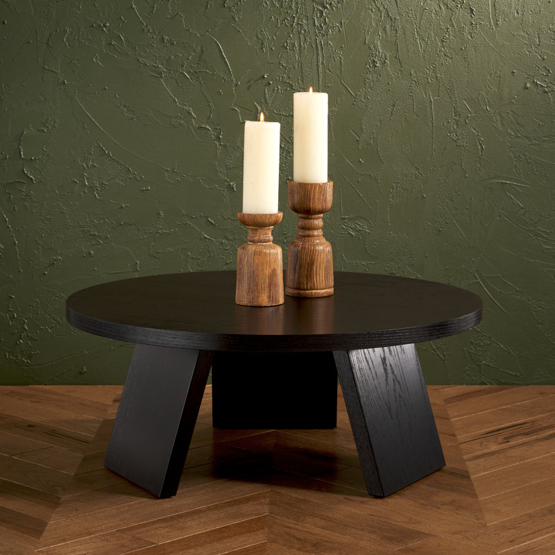 Table basse ronde Mattelynn, Noir