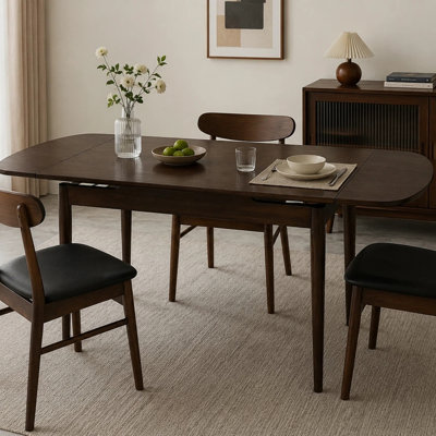 Solid Wood Extendable Dining Table Expandable Kitchen Table for 4-10 People