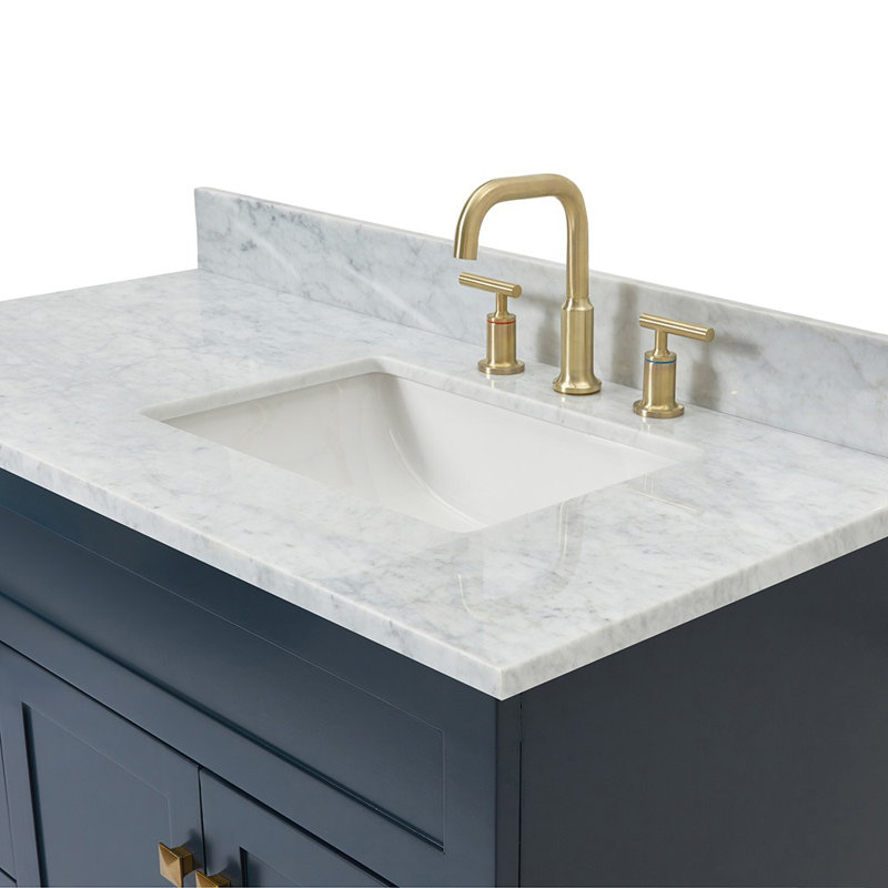Ensemble de meuble-lavabo simple 43 po Partham, Bleu minuit