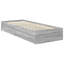  Bed Frame With Drawer Manual Black 100 X 200 Cm Engineered Wood-1826612684-1826612682