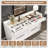 High Gloss Led Clothes Dresser, 8 Drawer Dressers With Tempered Glass Top, White-605811230