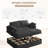 Boneless Oversized Corduroy Sectional Loveseat Sleeper Sofa, 4-Piece Modular Couch with Storage, 2 Ottomans & 2 Pillows for Living Room & Apartment, Easy Assembly Required-307478552