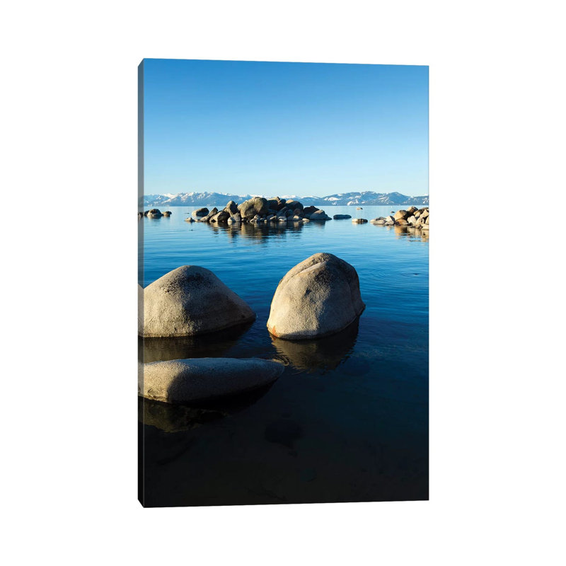 Rocks in a Lake, Lake Tahoe, California, USA II 1 Piece Wrapped Canvas Wall Art, 20.32 cm H x 30.48 cm W