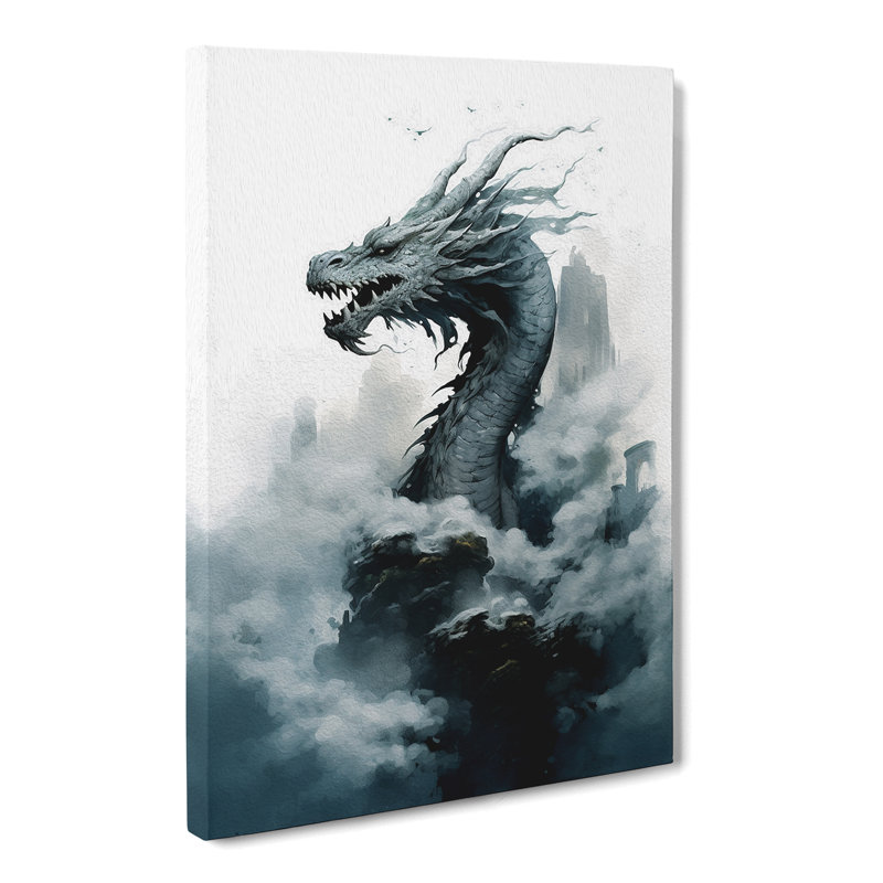 Dragon Minimalism - Wrapped Canvas, 76cm H x 50cm W x 3cm D
