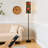  68.5" Standing Floor Lamp Psychedelic hippie seamless nostalgic retro 60s groovy print Vintage Dimmable Metal Pole Lamp with Linen Lampshade LED Bulb Included