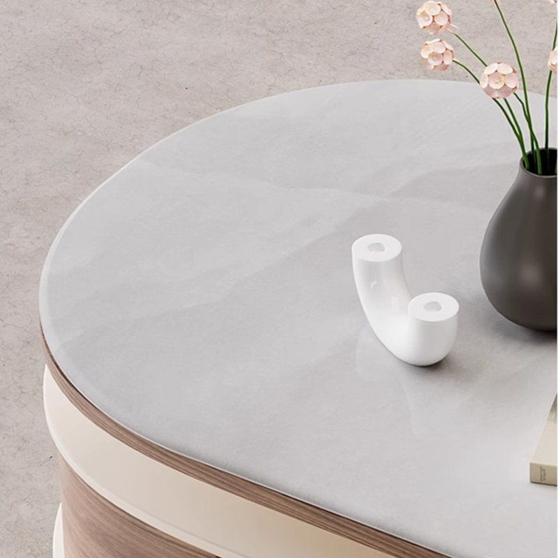 Table basse rétro en pierre micro-cristalline