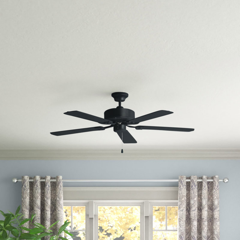 Aaden 52'' Ceiling Fan, Flat Black, Matte Black