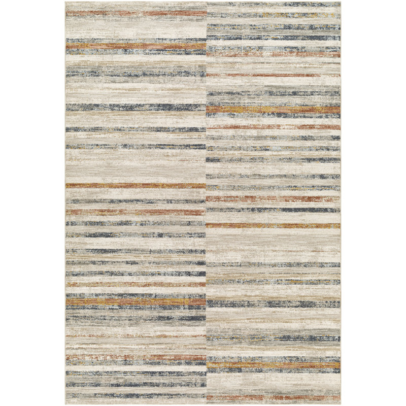 Striped Indoor Rug, Rectangle 5' x 7'5"