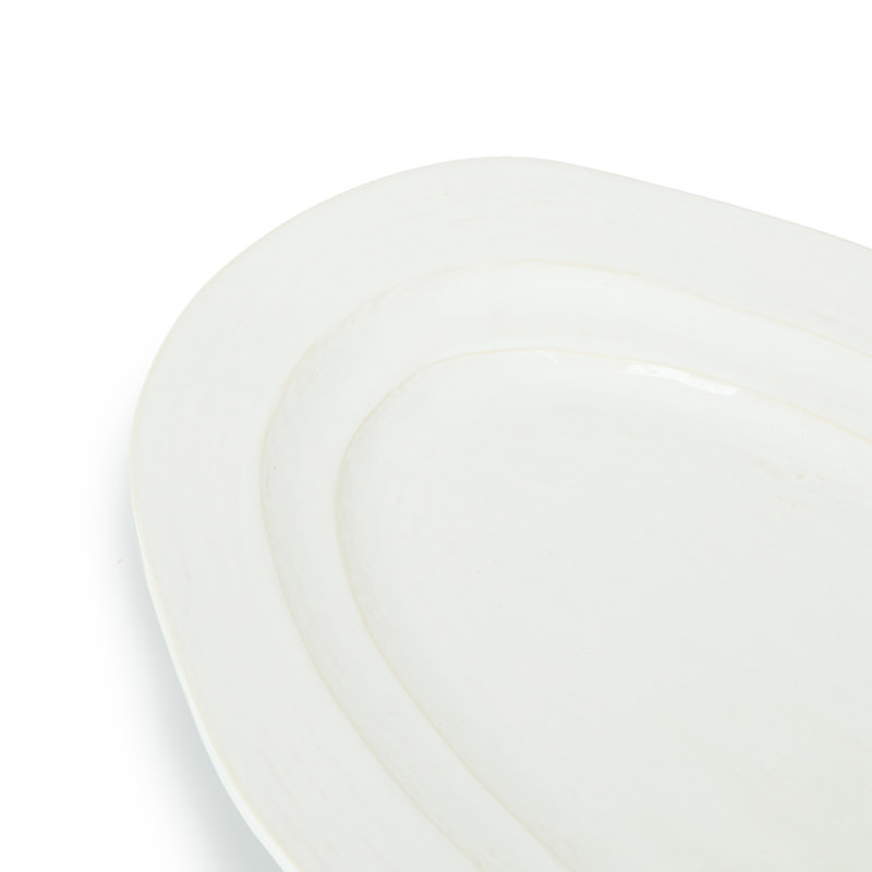 Olague Oval Platter, White