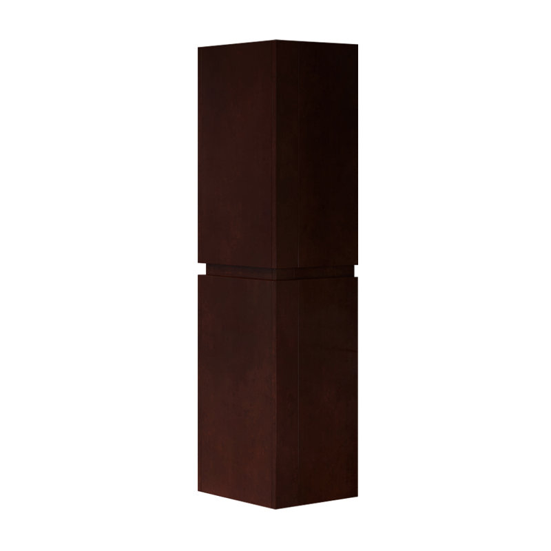 Rouillard Solid Wood Linen Cabinet, Walnut