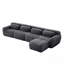 Canapé en L pour petits appartements Tissu en peluche doux et moelleux en L, canapés modulaires pour canapé modulaire, conception antidérapante en éponge haute densité 32D, connexion à boucle libre, pour les salons, gris foncé-583573288