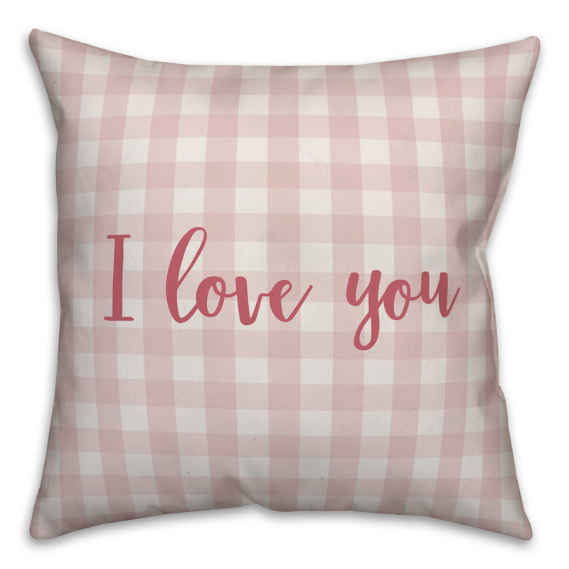 Plaid Throw Pillow, Throw Pillow, Pink