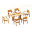 9 Pcs Grade-A Teak Wood Dining Set: Warwick Console Folding Rectangle Table And 8 Vellore Stacking Arm Chairs #11VL1508-177347385