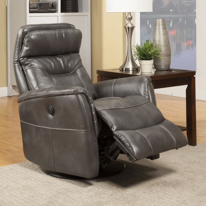 Fauteuil inclinable et oscillant Akeelah, Similicuir silex