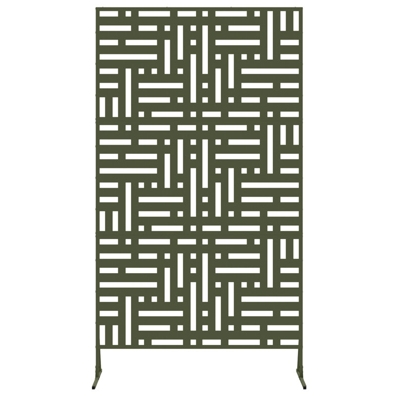 180cm H x 100cm W Metal Fence Panels, Olive