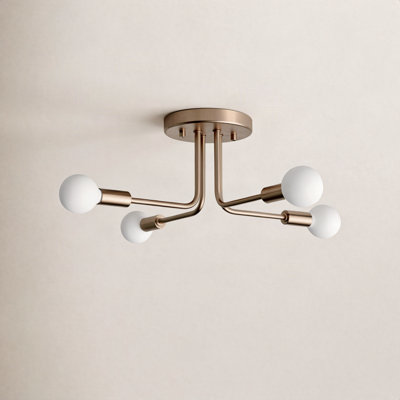 Nealey 4 Light Glass Semi Flush Mount