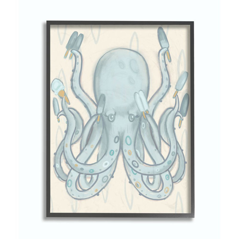 Lewin Animals, Midnight Black Framed Giclee, 11" H x 14" W x 1.5" D
