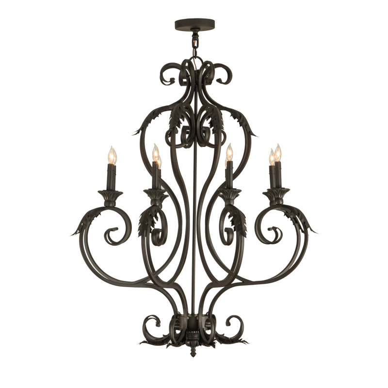 Lustree 8 lumières façon bougie classique Jandreau